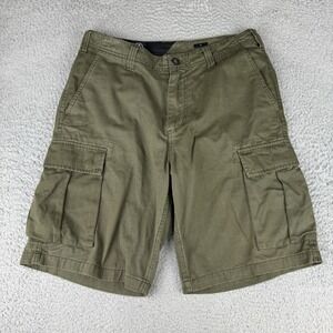 Volcom Stone Cargo Shorts Men's Size 32 Pockets Green Surf Skate Baggy